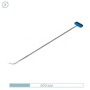 Крючок рихтовщика AV-TOOL (Ø 8 мм, L 600 мм, с острым коротким (25мм) радиусным окончанием 90 граду)