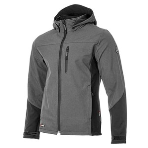 Куртка рабочая мужская демисезонная BRODEKS KS-237, софтшел, серый меланж, размер L